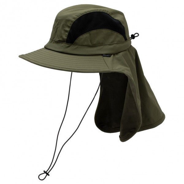 Tilley - Ultralight Cape Sun Hat - Hut Gr S - 56 cm schwarz/oliv