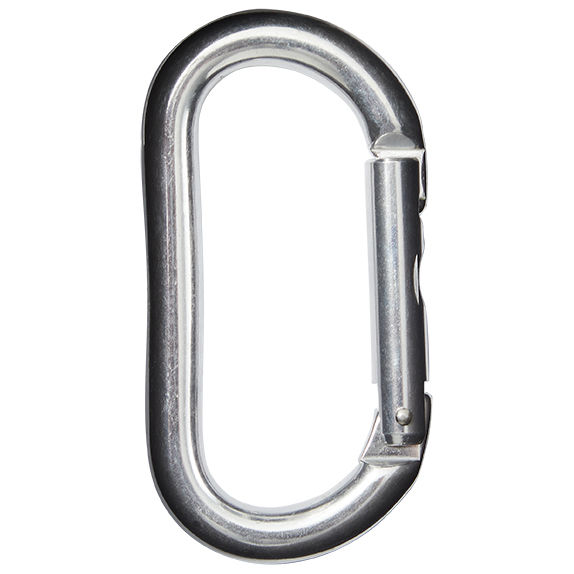 Kong - Oval Schraubkarabiner - Schnappkarabiner grau