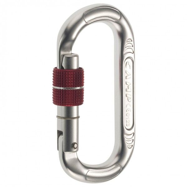 C.A.M.P. - Oval Compact Lock - Schraubkarabiner grau/weiß