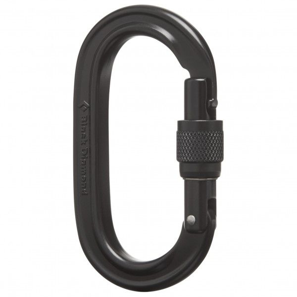 Black Diamond - Oval Locker Carabiner - Schraubkarabiner grau