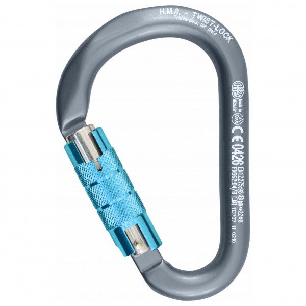 Kong - Alukarabiner HMS Classic Twistlock - HMS-Karabiner grau