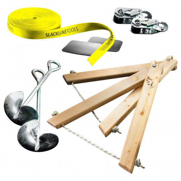 Slackline-Tools - Frameline Set - Slackline Gr 10 m
