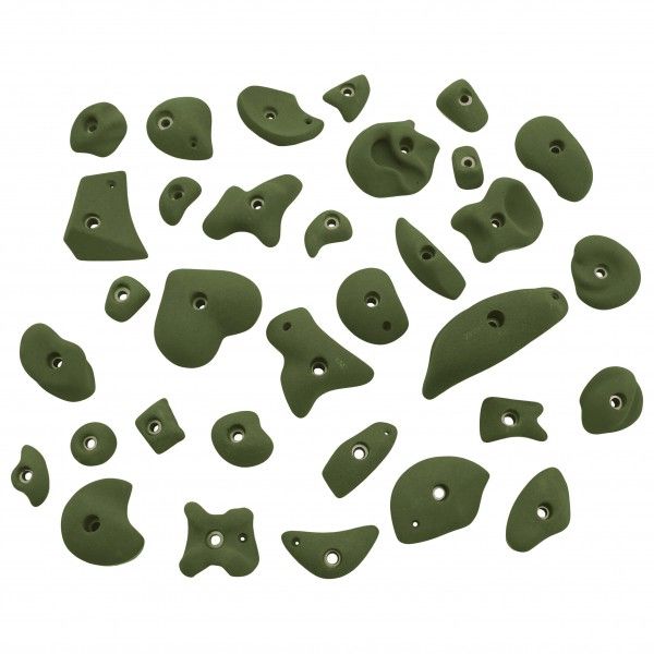 KMZ Holds - Set 5 - 33er S-Mega Klettergriffset blau/türkis