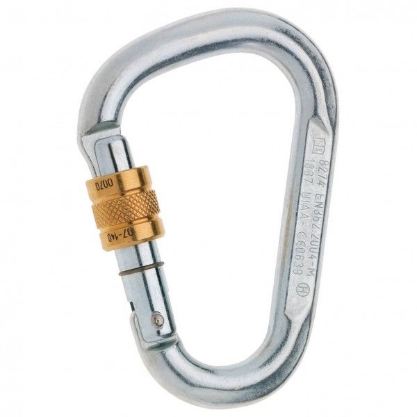 Edelrid - Steel HMS Screw - Stahlkarabiner grau