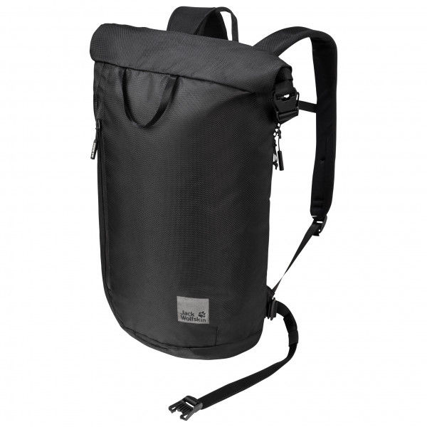 Jack Wolfskin Helsinki Rolltop Nachhaltiger Rolltop-Rucksack mit Laptop-Fach one size schwarz ultra black