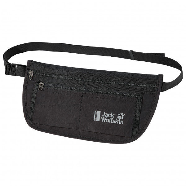 Jack Wolfskin Document Belts Rfid Flache Reise-Bauchtasche mit RFID-Ausspähschutz one size schwarz black
