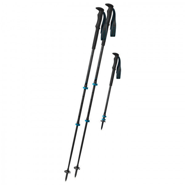 Komperdell - Carbon C3 Pro Compact - Trekkingstöcke Gr 90-120 cm schwarz/grün