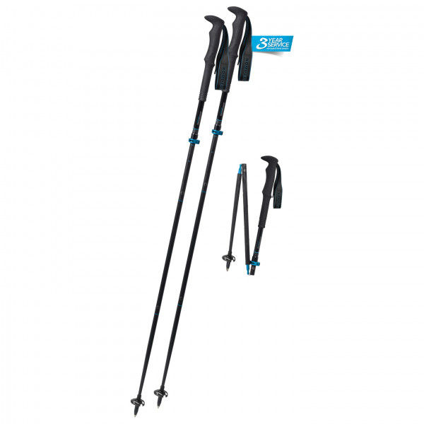 Komperdell - Carbon FXP.4 Approach Vario - Trailrunning Stöcke Gr 115-135 cm schwarz/blau