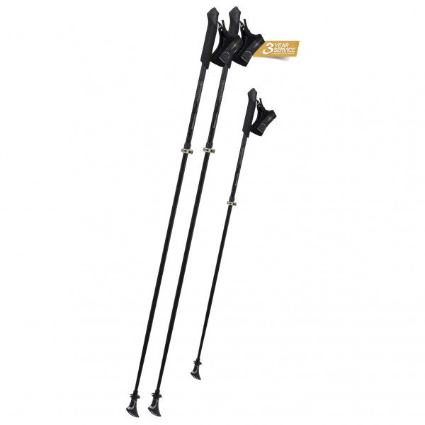 Komperdell - Poniente Carbon Vario - Nordic Walking Stöcke Gr 105-125 cm schwarz/ silber
