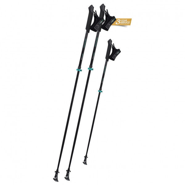 Komperdell - Sarma Powerlock - Nordic Walking Stöcke Gr 105-125 cm schwarz/ akzent