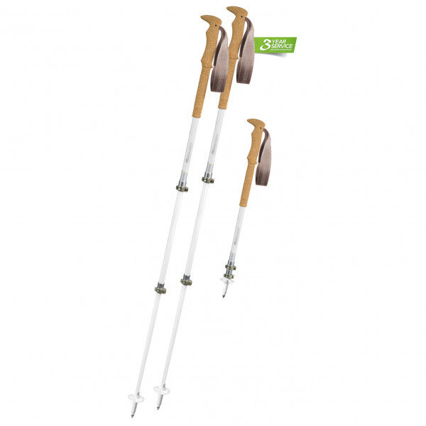 Komperdell - Women's Borea Carbon Pro - Trekkingstöcke Gr 90-120 cm weiß/ silber