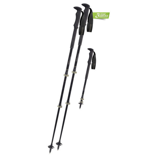 Komperdell - Carbon C3 Cloud Compact - Trekkingstöcke Gr 90-120 cm schwarz/ titan