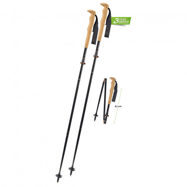 Komperdell - Carbon FXP.4 Summit Vario - Trekkingstöcke Gr 115-135 cm schwarz/ bronze