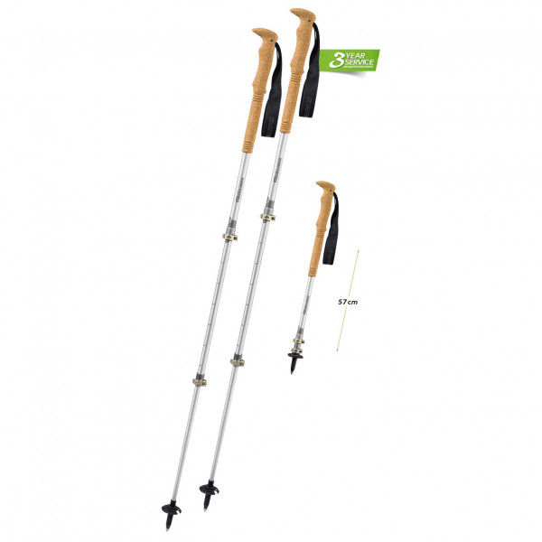 Komperdell - Explorer Compact Cork - Trekkingstöcke Gr 90-120 cm silber / titan