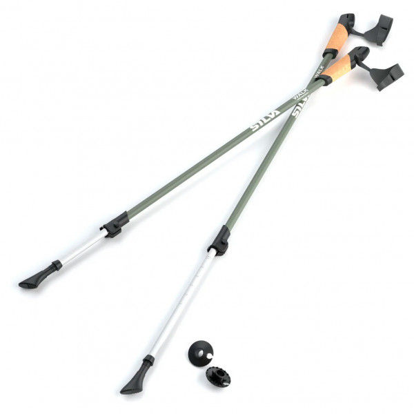 Silva - Walking Poles Aluminum Cork - Nordic Walking Stöcke Gr 105-140 cm grün/grau