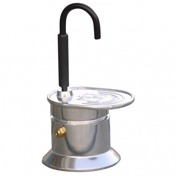 Basic Nature - Espresso Maker Alu - Espresso-Kocher Gr 1 Tasse grau