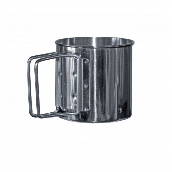 Basic Nature - Edelstahlbecher Faltgriff Gr 0,35 l grau/schwarz