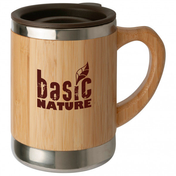 Basic Nature - Edelstahlbecher ''Bambus'' - Tasse Gr 0,3 l braun/beige
