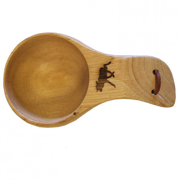 Stabilotherm - Holzkuksa mit Elchmotiv - Becher Gr One Size braun/beige