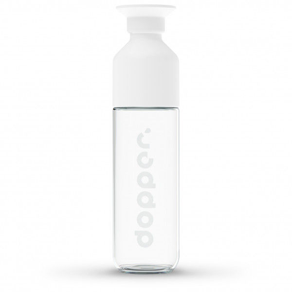 Dopper - Dopper Glass - Trinkflasche Gr 400 ml weiß/grau