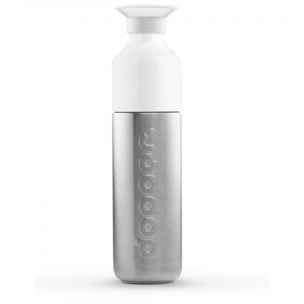 Dopper - Dopper Solid Steel - Trinkflasche Gr 490 ml grau/weiß