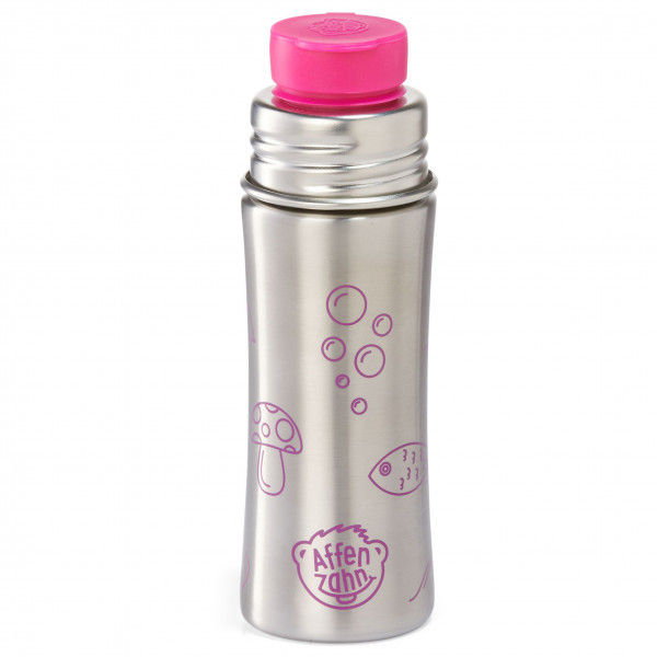 Affenzahn - Trinkflasche Eule - Trinkflasche Gr 330 ml grau/weiß/rosa