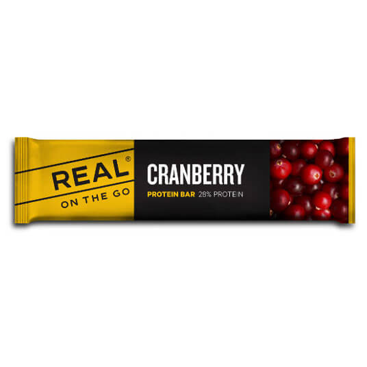 Real Turmat - Protein Bar Cranberry - Recoveryriegel Gr 40 g gelb