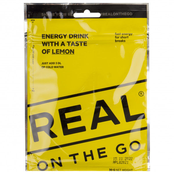 Real Turmat - Energy Drink Lemon - Energiegetränk Gr 30 g grün