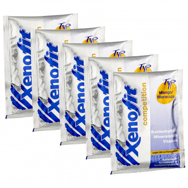 Xenofit - Competition Mango/Maracuja - Energiegetränk Gr 5 x 43 g - Portionsbeutel für 5 x 0,5 l