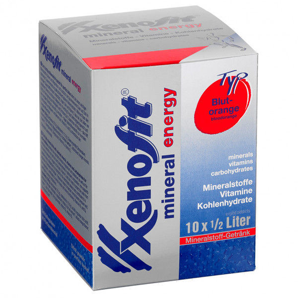Xenofit - Mineral Energy Blutorange - Energiegetränk Gr 10 Portionsbeutel à 36 g - für 10 x 0,5 l