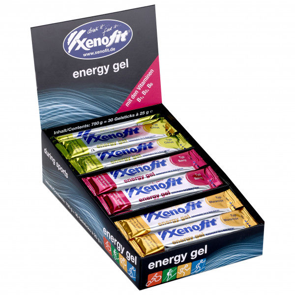 Xenofit - Energy Gel 3-Fach Sortiert Citrus, Maracuja, Berry - Energiegel Gr 30 x 25 g