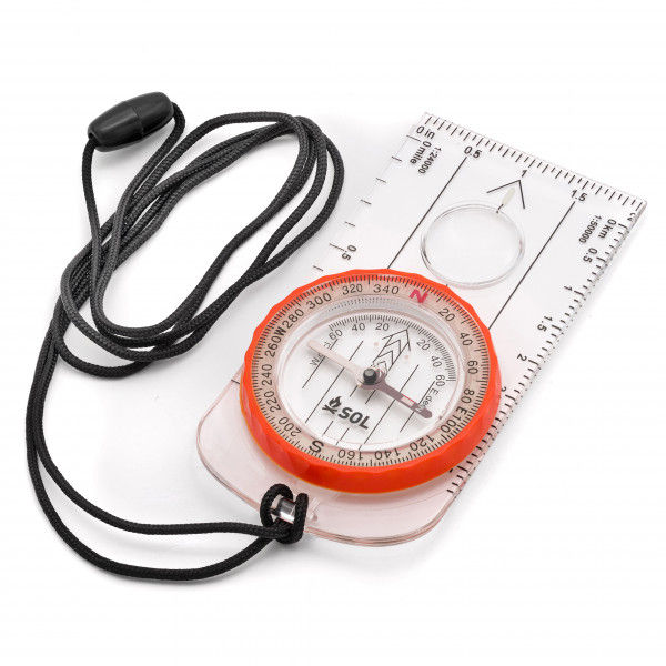 SOL - Deluxe Map Compass - Kompass transparent /orange