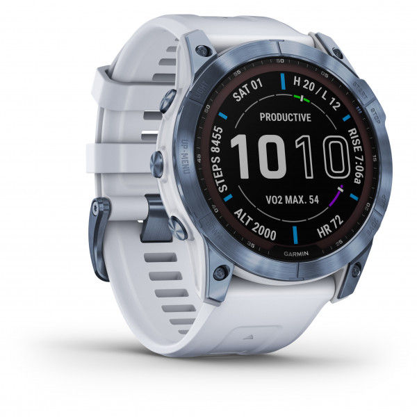 Garmin - Fenix 7X Sapphire Solar - Multifunktionsuhr blau/ steinweiß