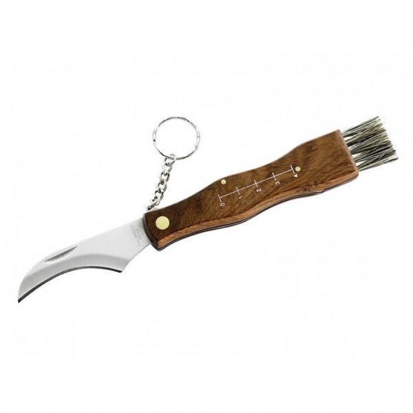 Herbertz - Pilz-Messer mit Bürste - Messer Gr 7,3 cm rosa