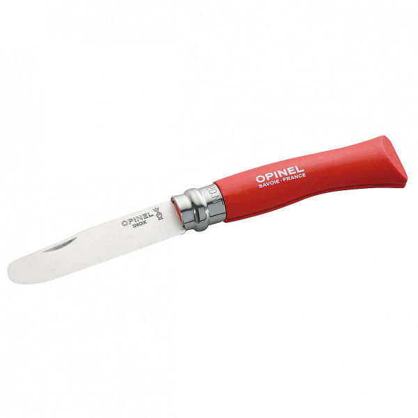 Opinel - Kindermesser No 07 Rostfrei - Messer Gr 7,5 cm rot