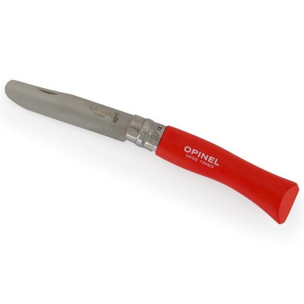 Opinel - Kindermesser No 07 Rostfrei - Messer Gr 7,5 cm rot