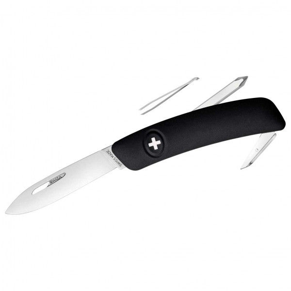 Swiza - Schweizer Messer D02 - Messer Gr 7,5 cm weiß/schwarz