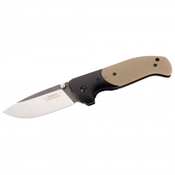 Herbertz TOP-Collection - Einhandmesser Drop Point - Messer schwarz/gelb