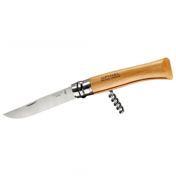 Opinel - Taschenmesser No 10 mit Korkenzieher - Messer Gr Klinge 9,9 cm buche