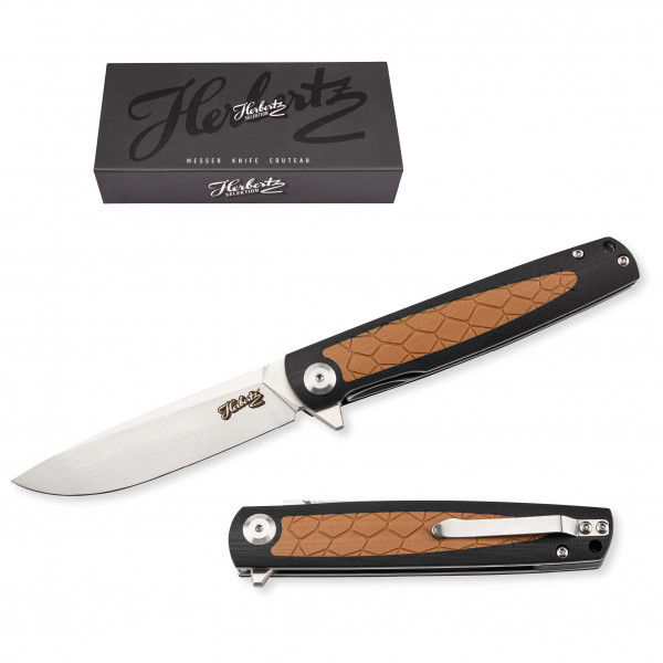 Herbertz Selektion - Einhandmesser 53037 G10 - Messer schwarz/braun