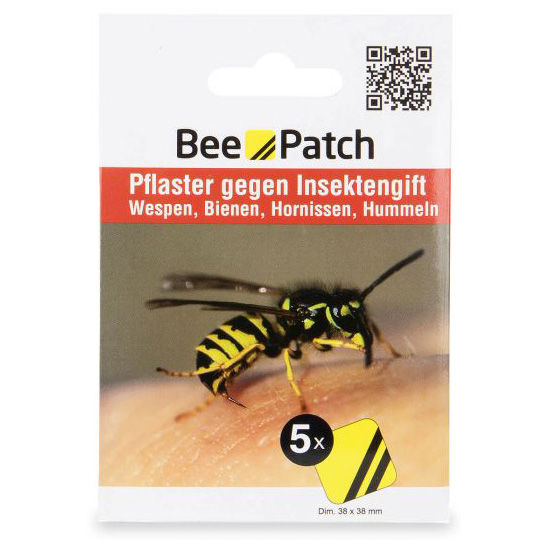Bee-Patch - Bienen- und Wespenpflaster - Erste Hilfe Set Gr 38 x 38 mm gelb/schwarz