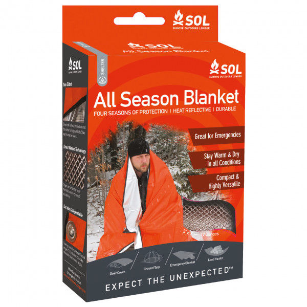 SOL - All Season Blanket - Erste Hilfe Set Gr 148 x 207 cm orange