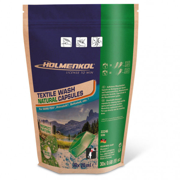 Holmenkol - Textile Wash Natural Capsules - Waschmittel Gr 30 x 20 ml