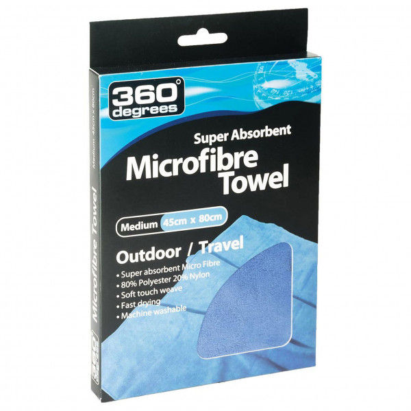 360 Degrees - Microfibre Towel - Mikrofaserhandtuch Gr Medium blau