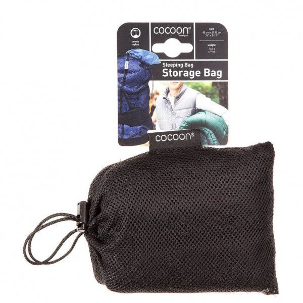 Cocoon - Schlafsack-Aufbewahrungsbeutel Mesh Gr 85 / 35 cm schwarz