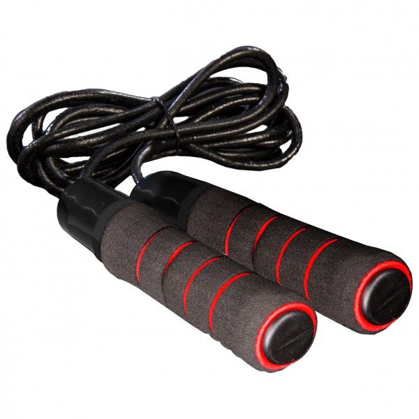 Gymstick - Springseil aus Leder - Functional Training schwarz/rot