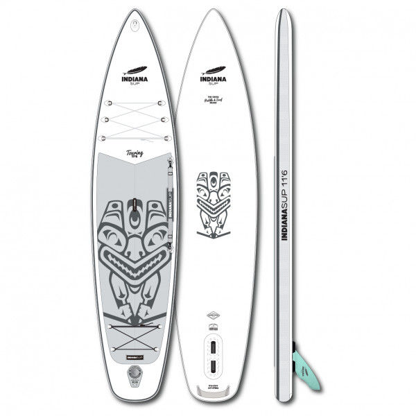 Indiana - 11'6 Touring Inflatable - SUP Board Gr 350 x 78,7 x 15 cm weiß/grau