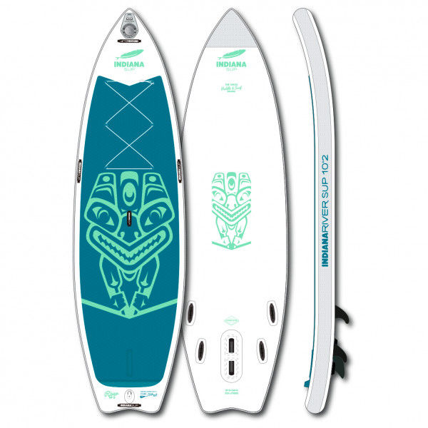Indiana - 10'2 River Inflatable - SUP Board Gr 311 x 86,4 x 15 cm weiß/grün
