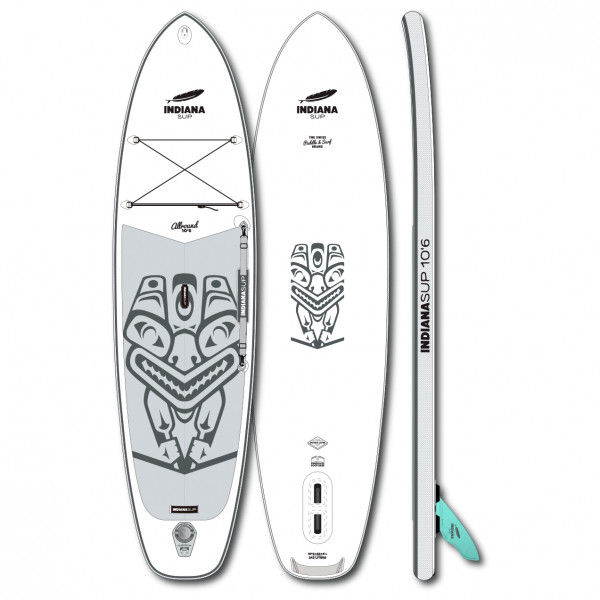Indiana - 10'6 Allround Inflatable - SUP Board Gr 320 x 81,3 x 12 cm weiß/grau