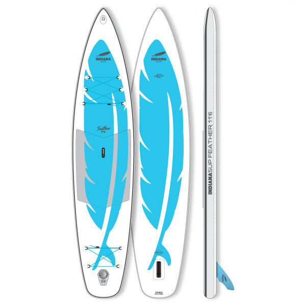Indiana - 11'6 Feather Inflatable - SUP Board Gr 350 x 76,2 x 15 cm weiß/blau